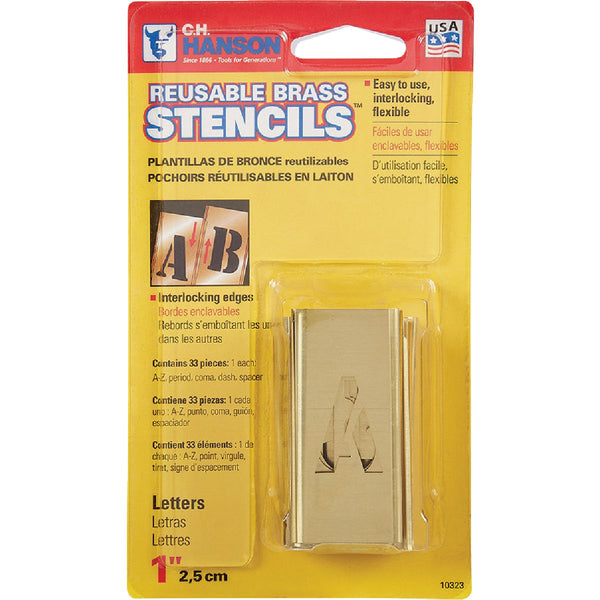 CH Hanson 1 In. Letter Stencil Set (32 Piece)