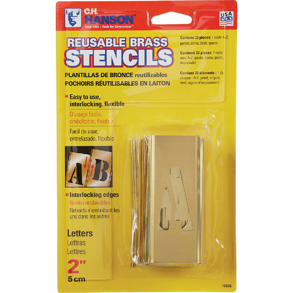 CH Hanson 2 In. Letter Stencil Set (32 Piece)