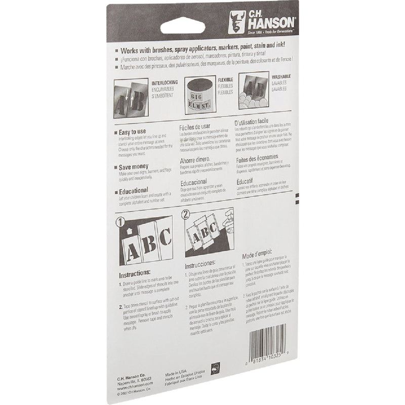 CH Hanson 2 In. Letter Stencil Set (32 Piece)