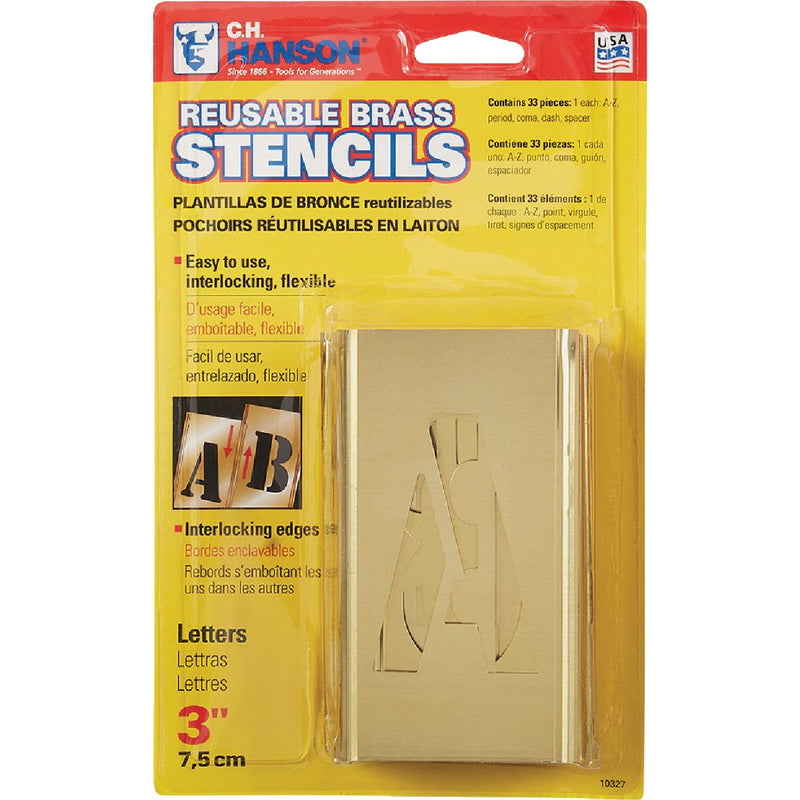 CH Hanson 3 In. Letter Stencil Set (32 Piece)