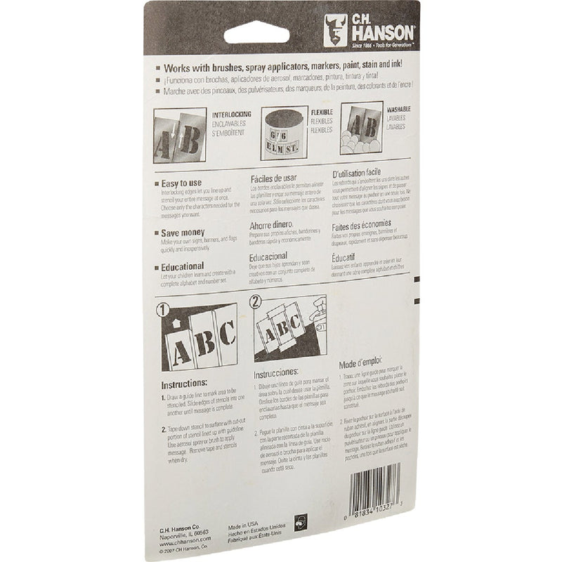 CH Hanson 3 In. Letter Stencil Set (32 Piece)