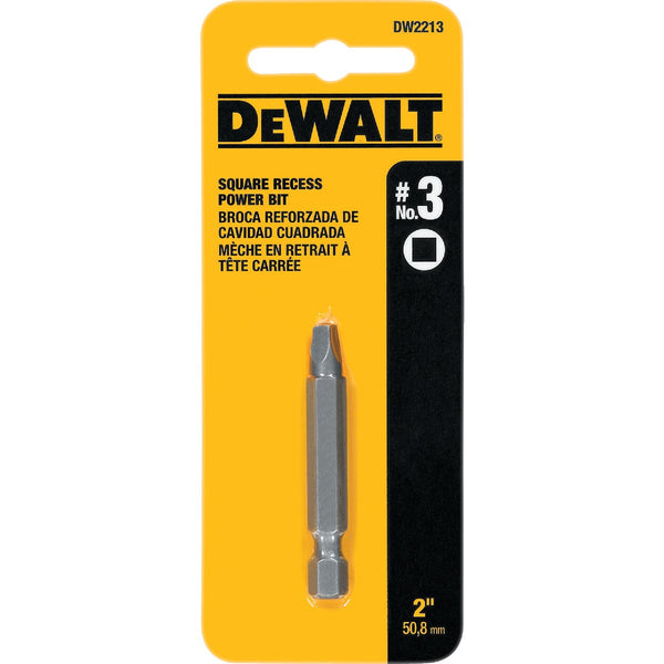 DEWALT Square Recess #3 2 In. Power Screwdriver Bit