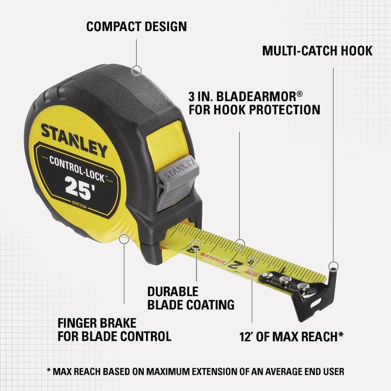 Stanley 25 Ft. Control-Lock Tape Measure