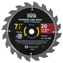 Do it Best 7-1/4 In. 20-Tooth Framing & Ripping Circular Saw Blade