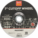 Do it Best Type 27 7 In. x 1/8 In. x 5/8 In. Masonry Cut-Off Wheel