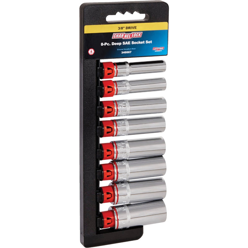 Channellock Standard 3/8 In. Drive 6-Point Deep Socket Set (8-Piece)