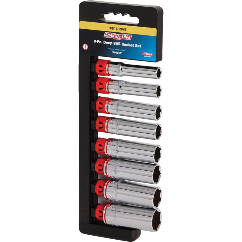 Channellock Standard 3/8 In. Drive 6-Point Deep Socket Set (8-Piece)