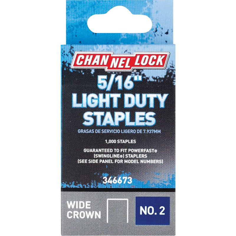 Channellock No. 2 Light Duty Wide Crown Staple, 5/16 In. (1000-Pack)