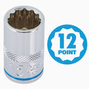 Channellock Metric 1/2 In. Drive 12-Point Shallow Socket Set (8-Piece)