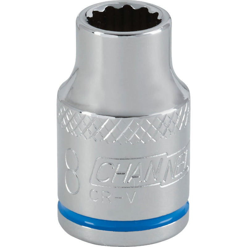 Channellock 3/8 In. Drive 8 mm 12-Point Shallow Metric Socket