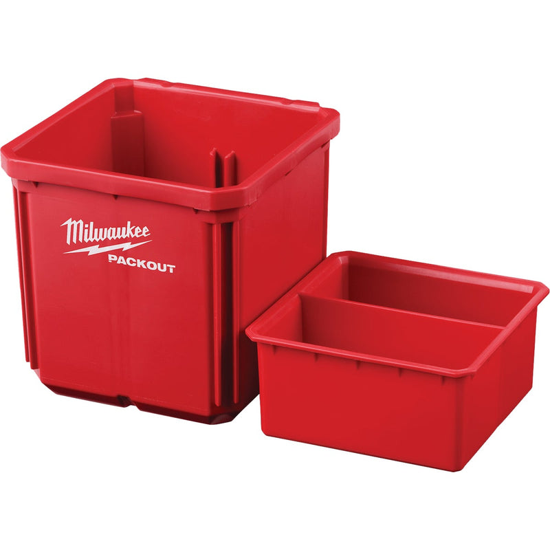 Milwaukee PACKOUT Plastic Red Bin Set (2-Pack)