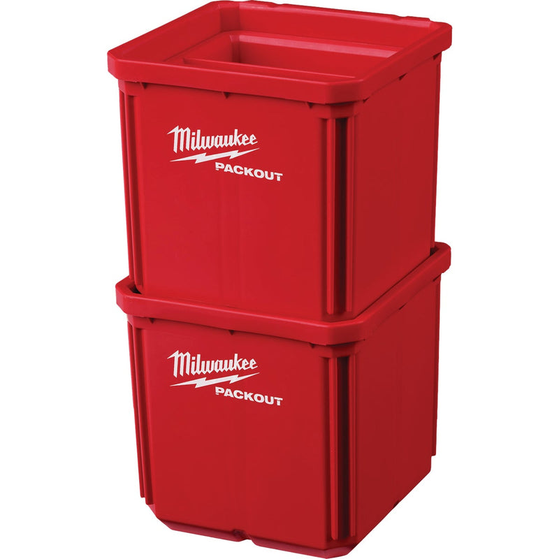 Milwaukee PACKOUT Plastic Red Bin Set (2-Pack)