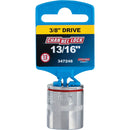 Channellock 3/8 In. Drive 13/16 In. 12-Point Shallow Standard Socket