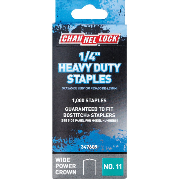 Channellock No. 11 Heavy-Duty Wide Power Crown Staple, 1/4 In. (1000-Pack)