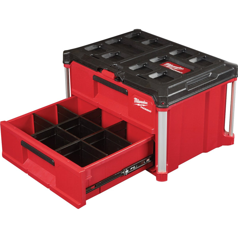 Milwaukee PACKOUT 2-Drawer Toolbox, 50 Lb. Capacity