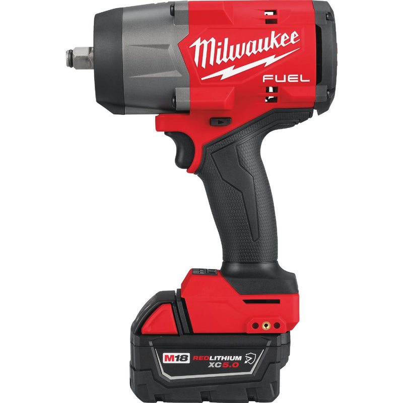 Milwaukee M18 FUEL Brushless 1/2 In. High Torque Cordless Impact Wrench Kit with Friction Ring & 5.0 Ah Resistant Battery & Charger