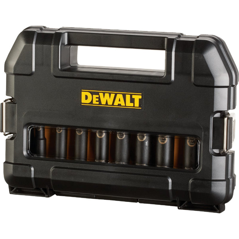 DEWALT Standard 1/2 In. Drive 6-Point Deep Impact Driver Set (10-Piece)