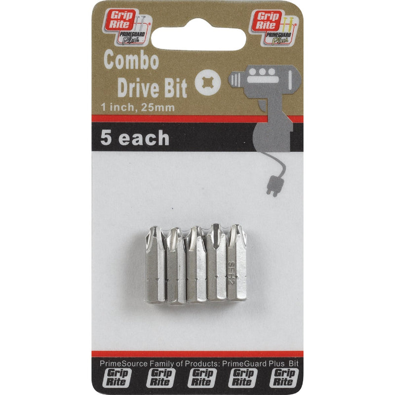 Grip-Rite Phillips/Square Combo 1 In. Screwdriver Bit