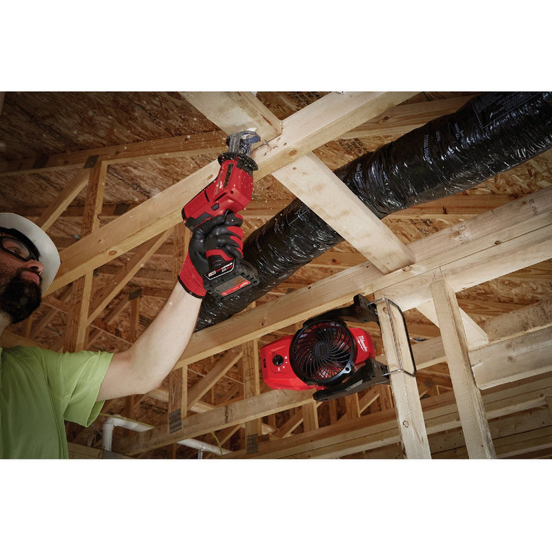 Milwaukee M12 12 Volt Lithium-Ion Mounting Cordless Jobsite Fan (Tool Only)