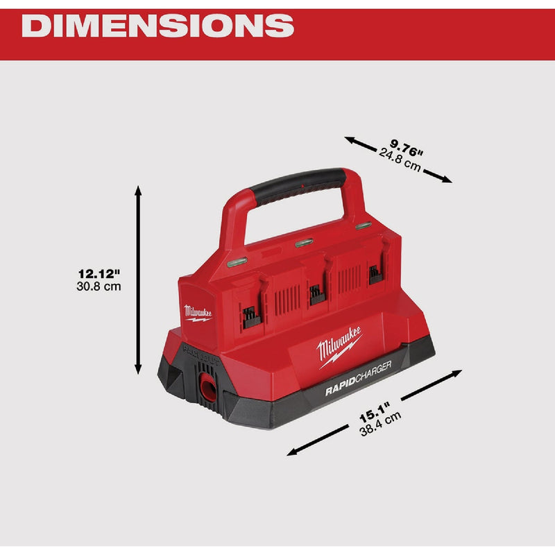 Milwaukee M18 PACKOUT 18-Volt 6-Port Rapid Battery Charger