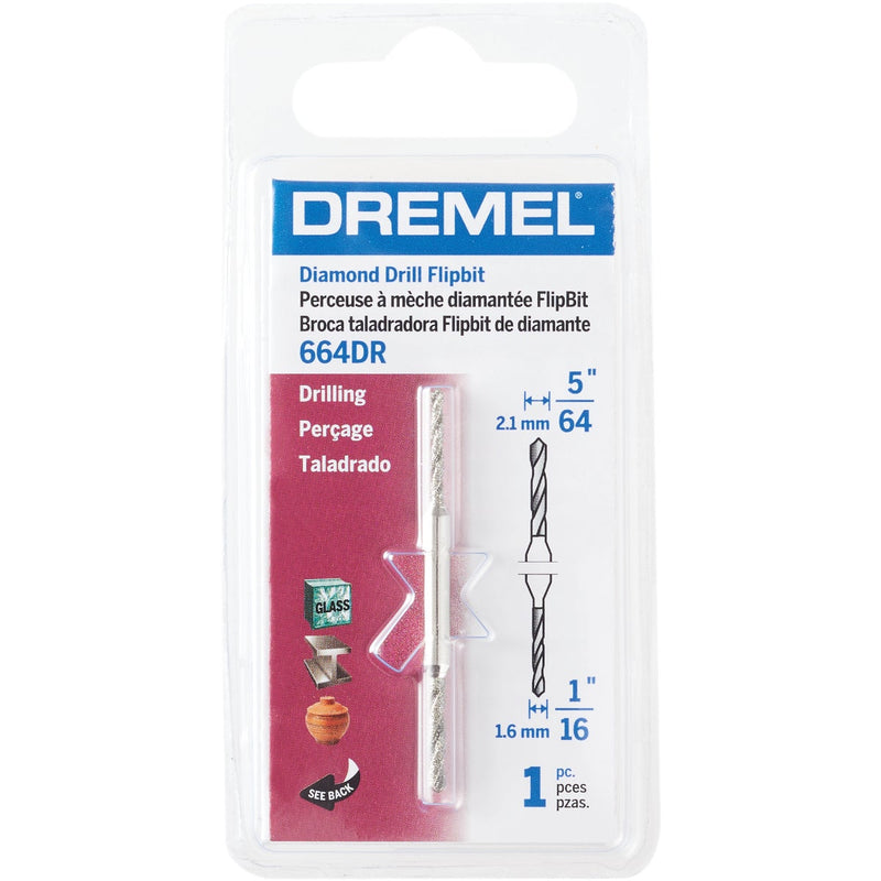 Dremel FlipBit 1/8 In. Diamond Glass Drilling Bit