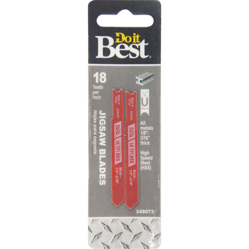 Do it Best U-Shank 3 In. x 18 TPI High Speed Steel Jig Saw Blade, Metal 1/8 to 3/16 In. (2-Pack)