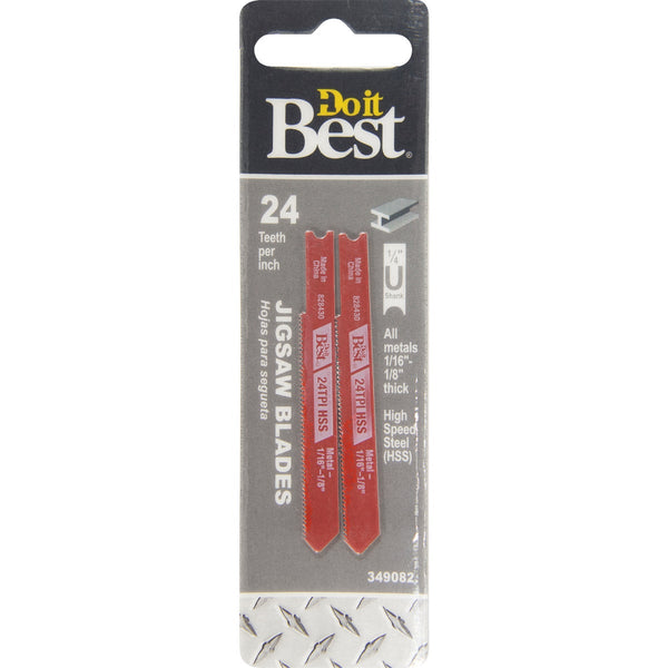 Do it Best U-Shank 3 In. x 21 TPI High Speed Steel Jig Saw Blade, Metal 1/8 to 3/16 In. (2-Pack)