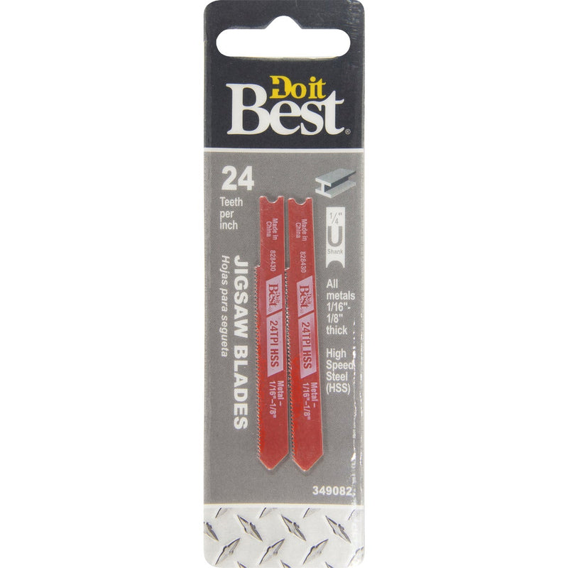 Do it Best U-Shank 3 In. x 21 TPI High Speed Steel Jig Saw Blade, Metal 1/8 to 3/16 In. (2-Pack)