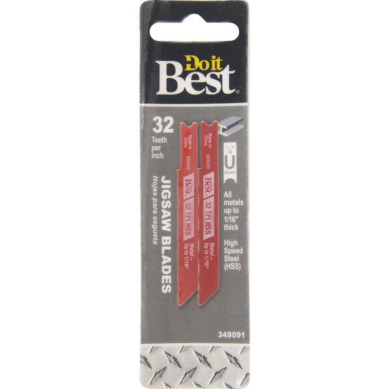 Do it Best U-Shank 3 In. x 32 TPI High Speed Steel Jig Saw Blade, Metal up to 3/16 In. (2-Pack)
