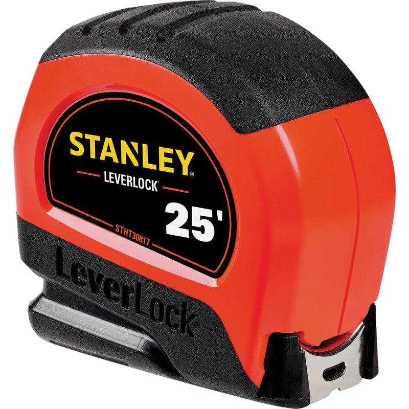 Stanley LeverLock 25 Ft. High-Visibility Tape Measure