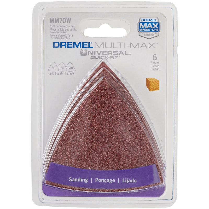 Dremel Multi Max Bare Wood 260/120/240-Grit Sandpaper Assortment (6-Pack)