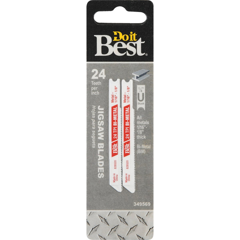 Do it Best U-Shank 2-3/4 In. x 21 TPI Bi-Metal Jig Saw Blade, Metal 1/16 to 1/8 In. (2-Pack)