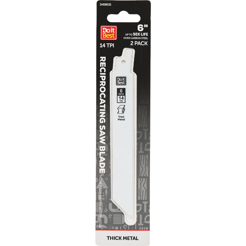 Do it Best Bi-Metal 6 In. 14 TPI Metal Reciprocating Saw Blade (2-Pack)