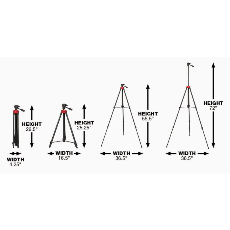 Milwaukee 1/4 In.-20 Laser Level Tripod