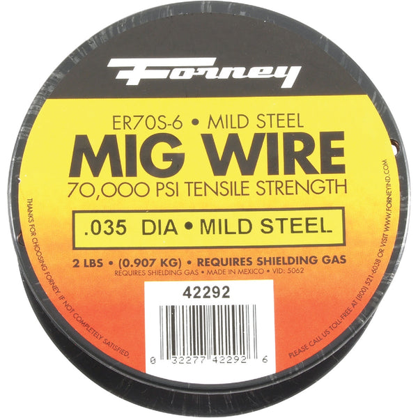 Forney ER70S-6 Mild Steel Mig Wire, 0.035 In., 2 Lb.