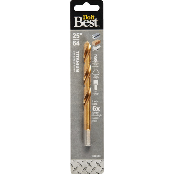 Do it Best 25/64 In. Titanium Drill Bit