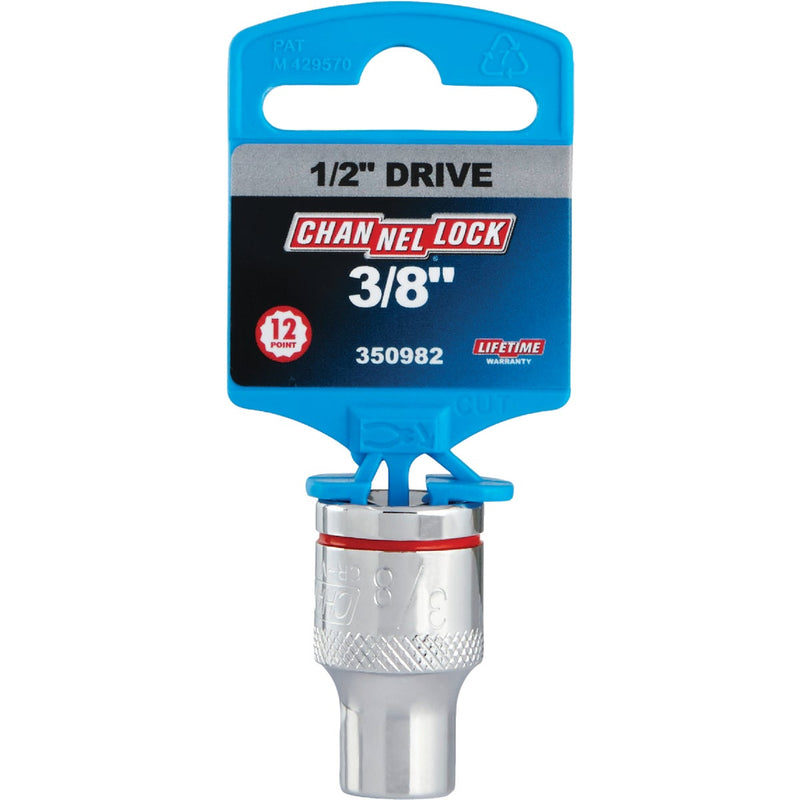 Channellock 1/2 In. Drive 3/8 In. 12-Point Shallow Standard Socket