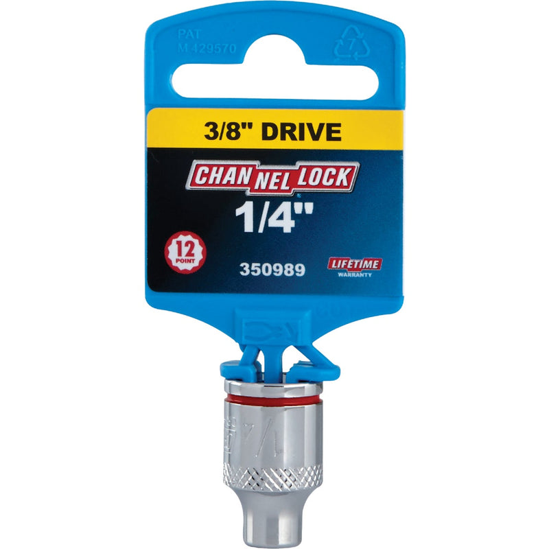 Channellock 3/8 In. Drive 1/4 In. 12-Point Shallow Standard Socket