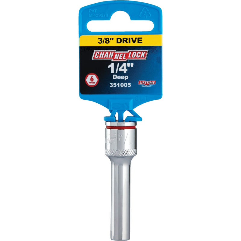 Channellock 3/8 In. Drive 1/4 In. 6-Point Deep Standard Socket