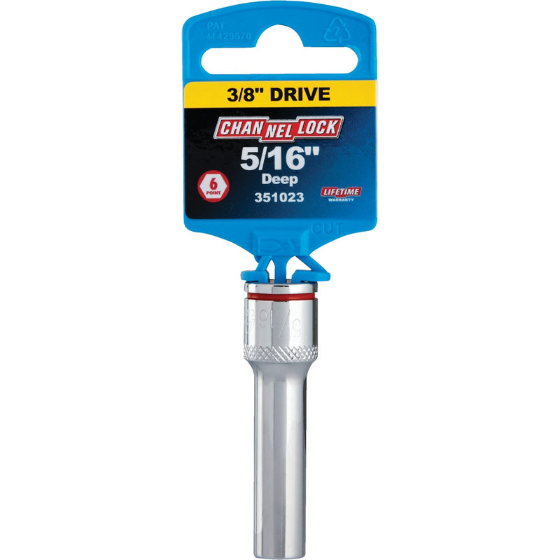 Channellock 3/8 In. Drive 5/16 In. 6-Point Deep Standard Socket