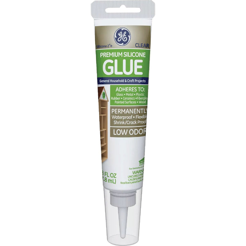 GE Specialty Projects Premium Silicone Glue, Clear, 2.8  Oz. Tube