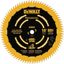 DEWALT 10 In. 80-Tooth Fine Finish Circular Saw Blade