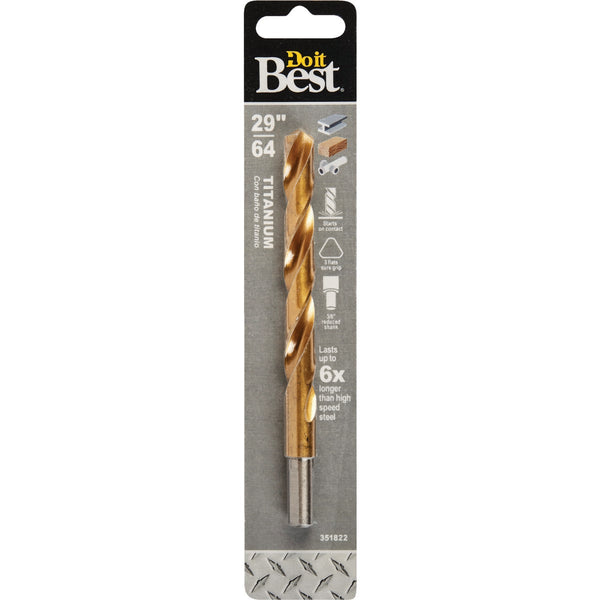 Do it Best 29/64 In. Titanium Drill Bit