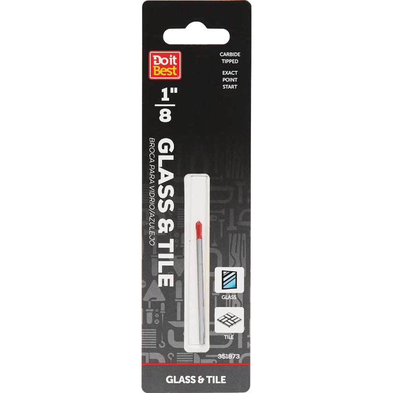 Do it Best 1/8 In. x 2-1/4 In. Carbide Glass & Tile Drill Bit