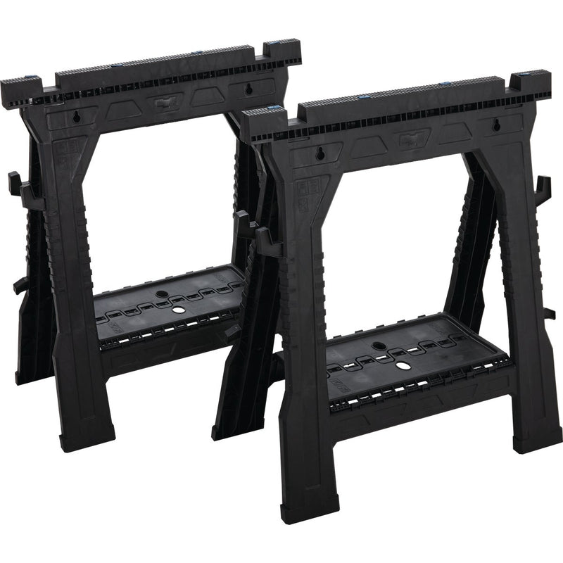 Channellock 27 In. L Plastic Folding Sawhorse Set, 1000 Lb. Capacity (2-Pack)