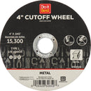 Do it Best Type 1 4 In. x 1/16 In. x 5/8 In. Metal Cut-Off Wheel