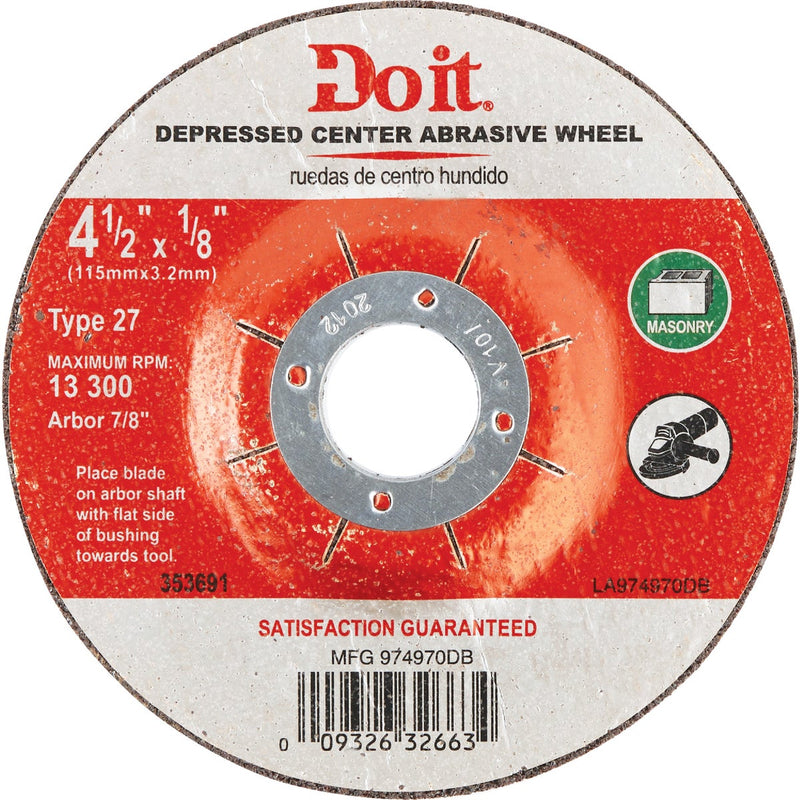 Do it Type 27 4-1/2 In. x 1/8 In. x 7/8 In. Masonry Cut-Off Wheel