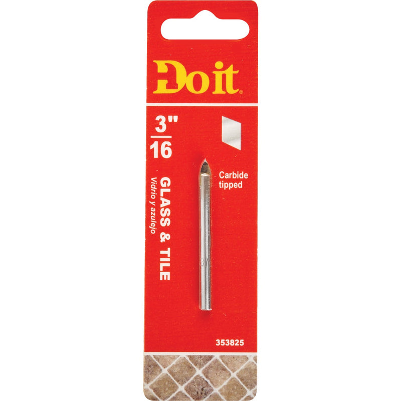 Do it 3/16 In. x 2-1/4 In. Carbide Glass & Tile Drill Bit