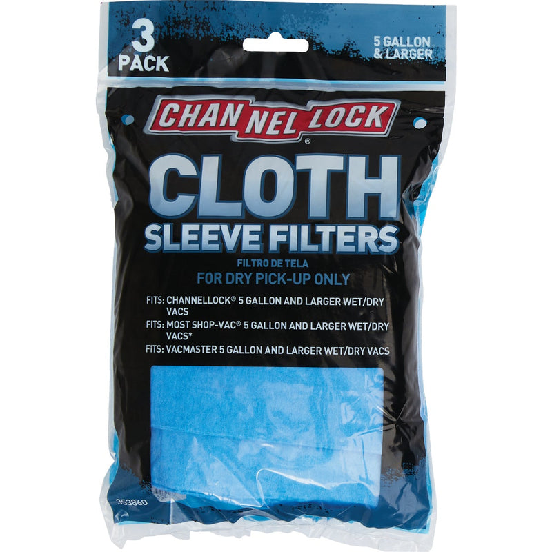 Channellock Cloth Standard 5 Gal. Filter Vacuum Bag