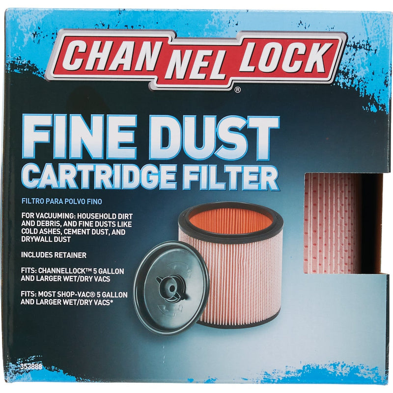 Channellock Cartridge Fine Dust 5 to 20 Gal. Vacuum Filter